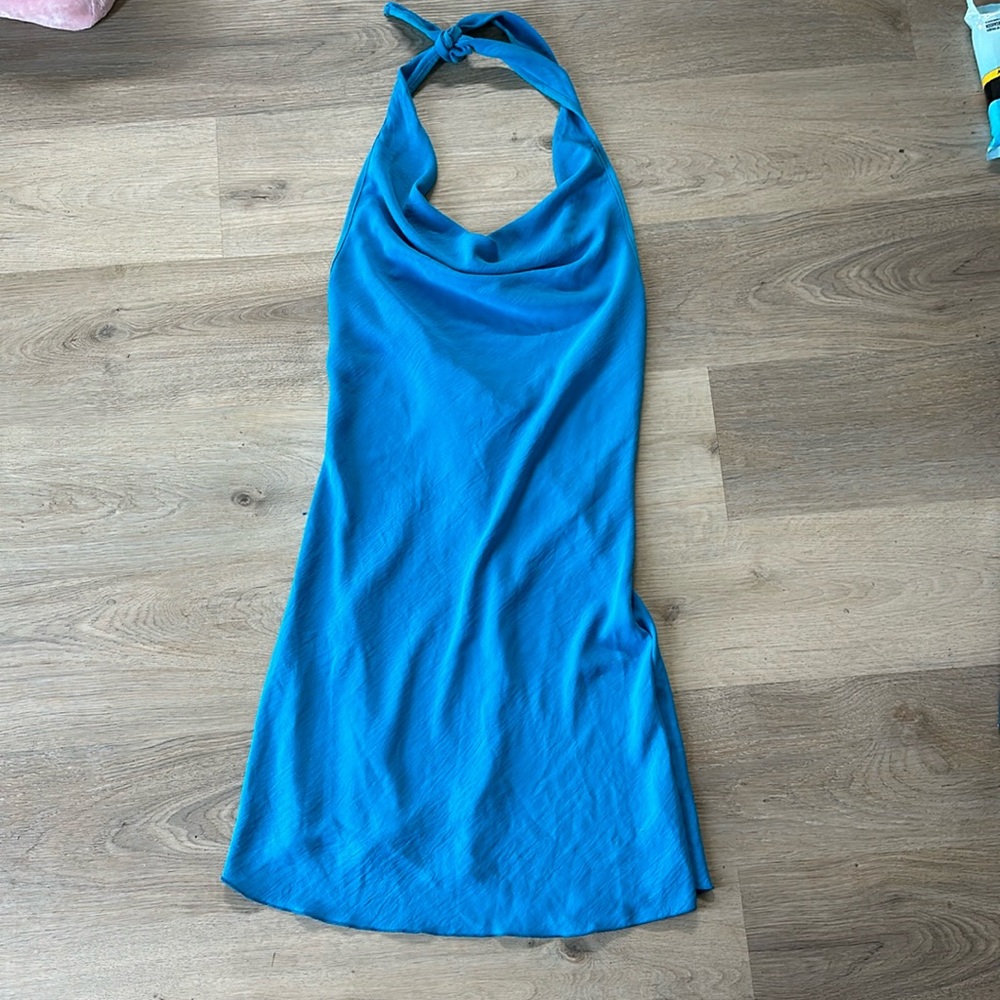 NWT Women’s blue halter neck dress